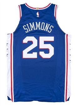 2017-18 Ben Simmons Game Used Philadelphia 76ers Icon Edition Jersey Used on 12/4/2017 (NBA/MeiGray)